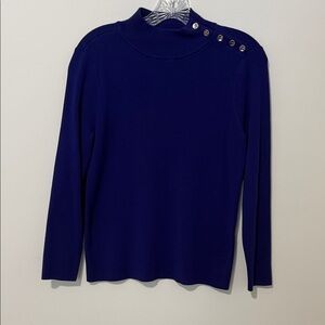 Chicos mock neck purple seater, size 1 (US size 8)